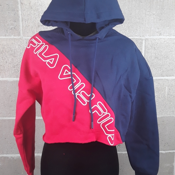 Women's Fila Crop Hoodie - Picture 3 of 7